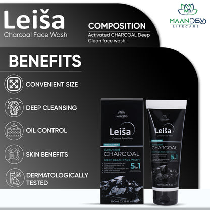 LEISA CHARCOAL FACE WASH