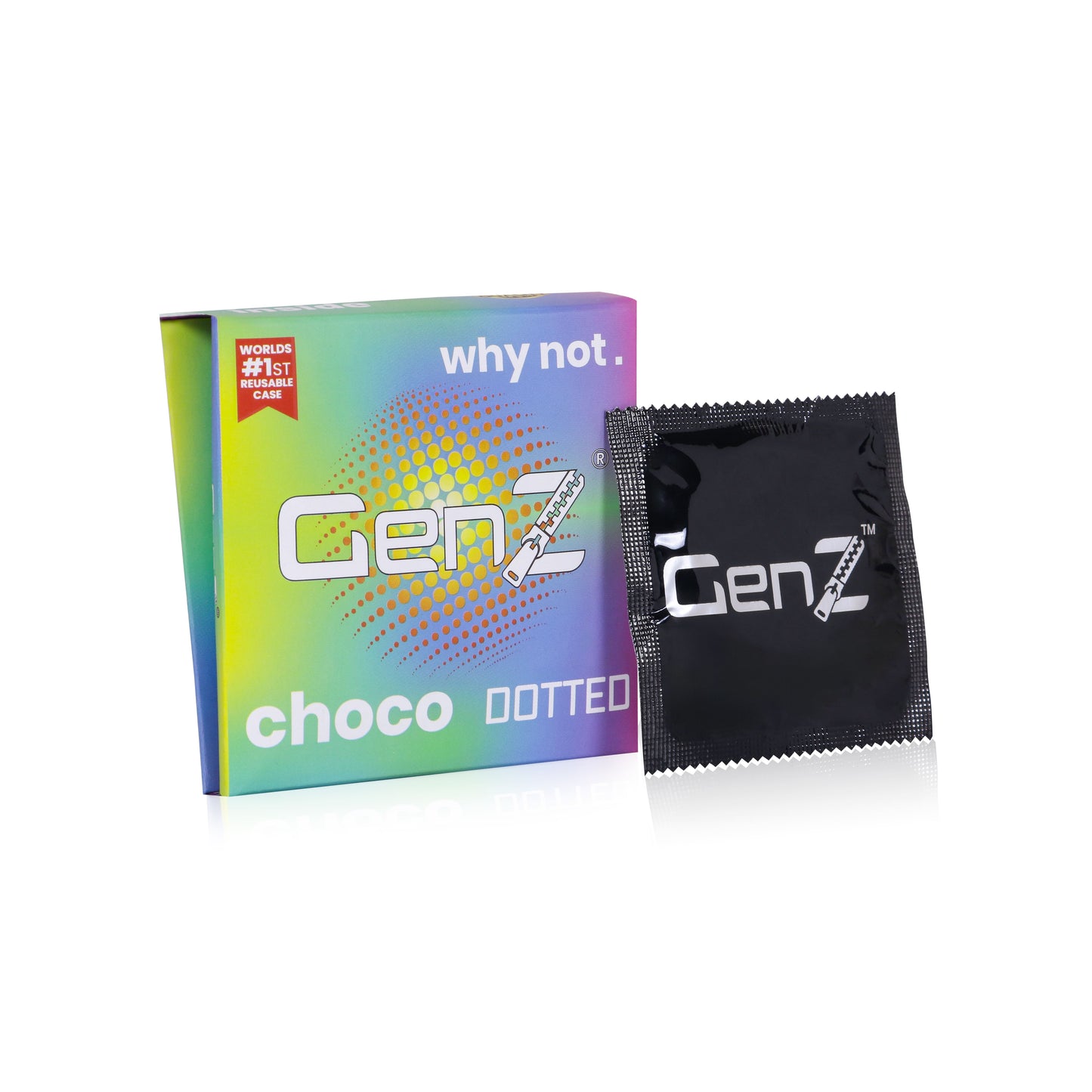 GenZ 3 in 1 Condoms - Ribbed, Contour & Dotted | With Easy Disposal Pouches | Pack of 4