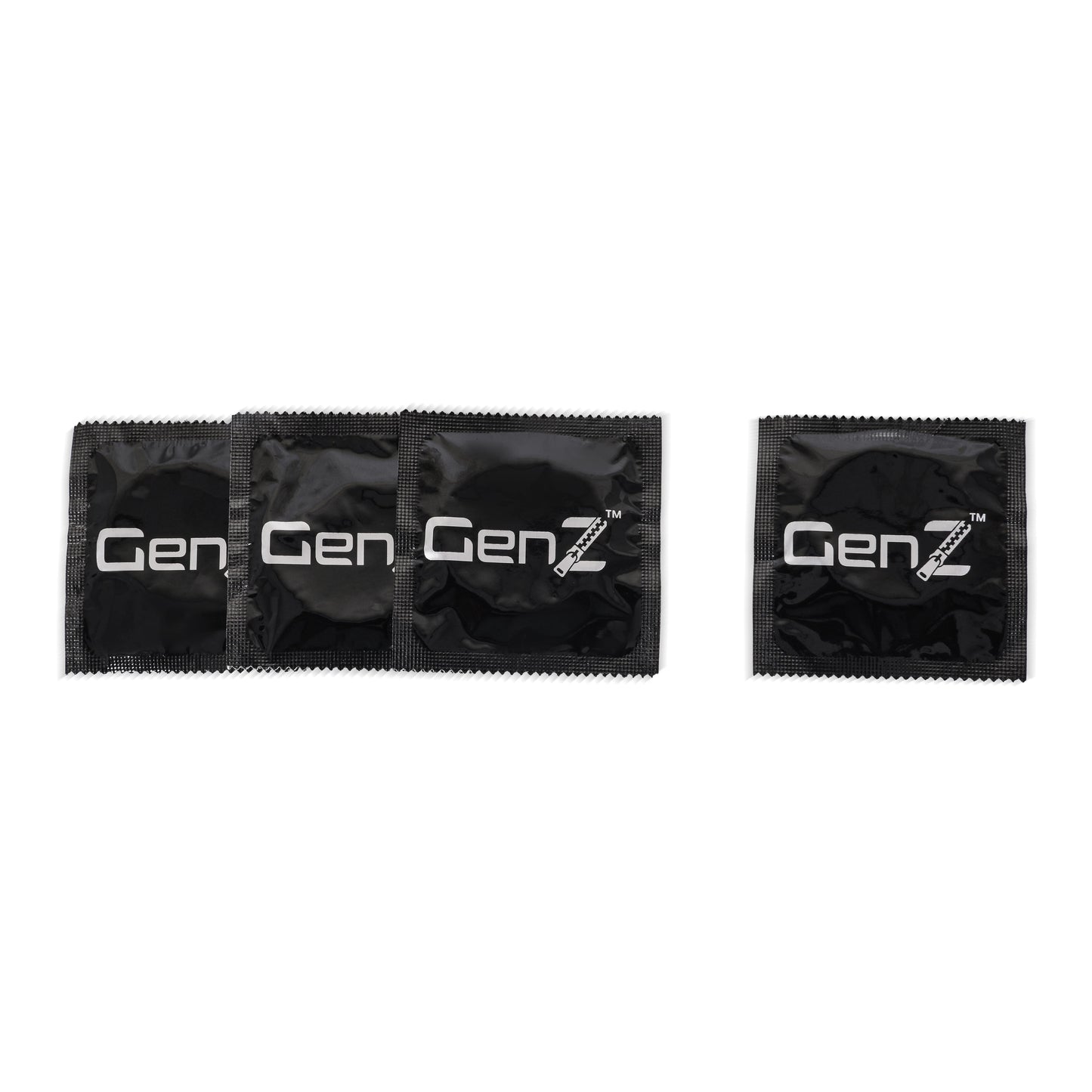 GenZ 3 in 1 Condoms - Ribbed, Contour & Dotted | With Easy Disposal Pouches | Pack of 4