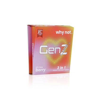 GenZ 3 in 1 Condoms - Ribbed, Contour & Dotted | With Easy Disposal Pouches | Pack of 4